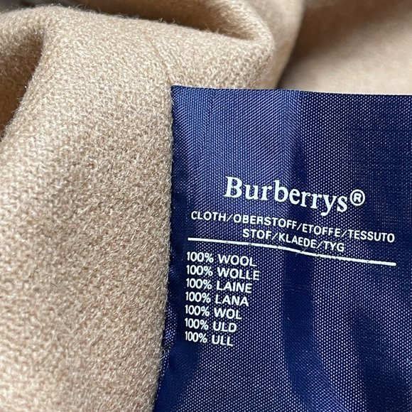 Burberry Wool Replacement Trench Coat Liner Camel Tan Button Out - Picture 3 of 12
